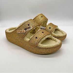 Crocs Classic Cozzzy Glitter Sandals
